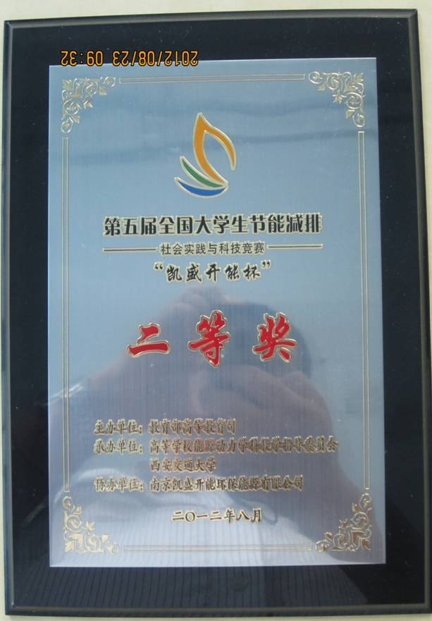 煙臺大學文經學院學子在全國大學生節(jié)能減排社會實踐與科技競賽中榮獲二等獎