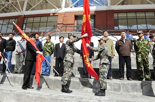 長春建筑學(xué)院2012級新生軍訓(xùn)開營儀式