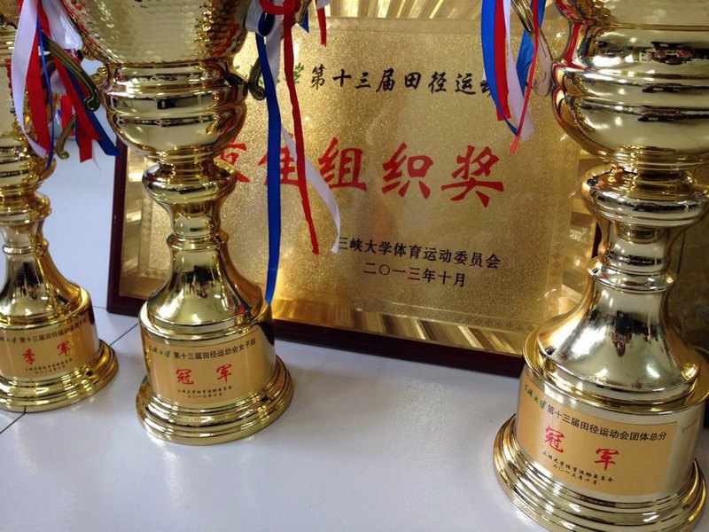 三峽大學科技學院獲得三峽大學第十三屆田徑運動會八連冠